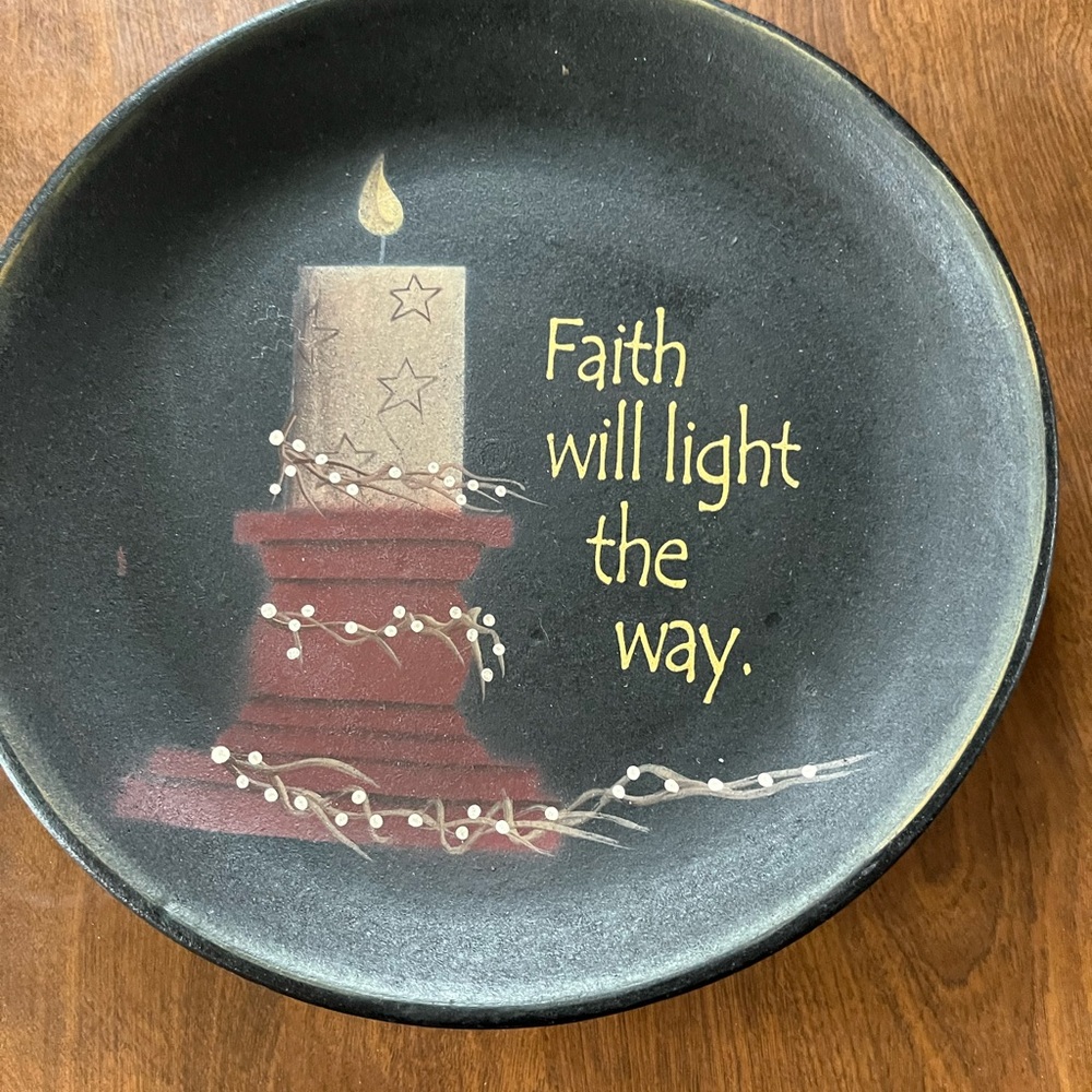 Decorative Plate with Candle Design